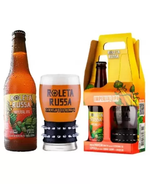 KIT ROLETA RUSSA IMPERIAL IPA - 1LN 355ML + 1 COPO