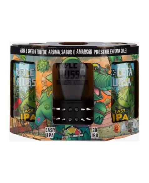 KIT ROLETA RUSSA EASY IPA - 2 LATAS + 1 COPO