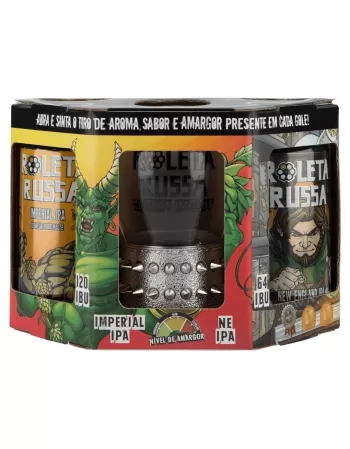 KIT ROLETA RUSSA IMP + NE IPA - 2 LATAS + 1 COPO