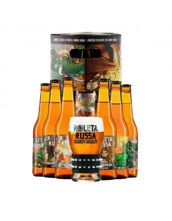 KIT ROLETA RUSSA TAMBOR - 6 LONG NECKS + 1 COPO