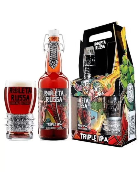 KIT ROLETA RUSSA TRIPLE IPA - 1GF 500ML + 1 COPO