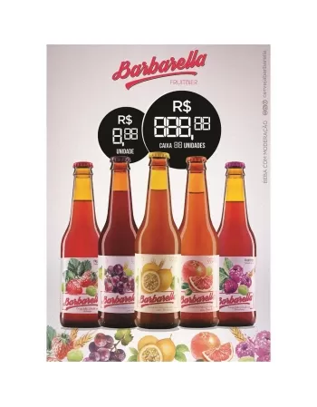 PRECIFICADOR CARTAZ BARBARELLA - 5 GARRAFAS 355ML