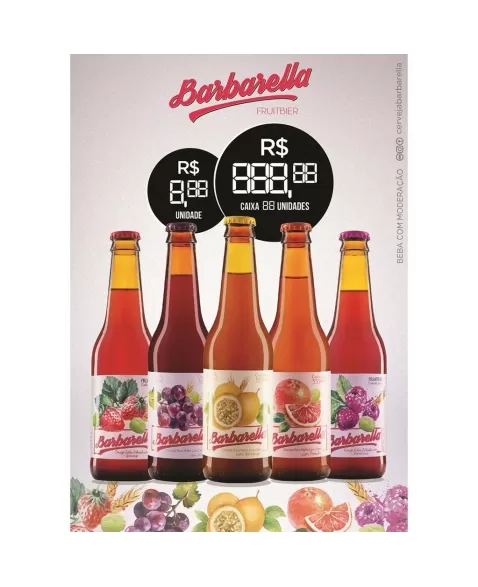 PRECIFICADOR CARTAZ BARBARELLA - 5 GARRAFAS 355ML
