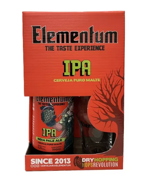 KIT ELEMENTUM IPA - 1GF 500ML + 1 PINT 285ML